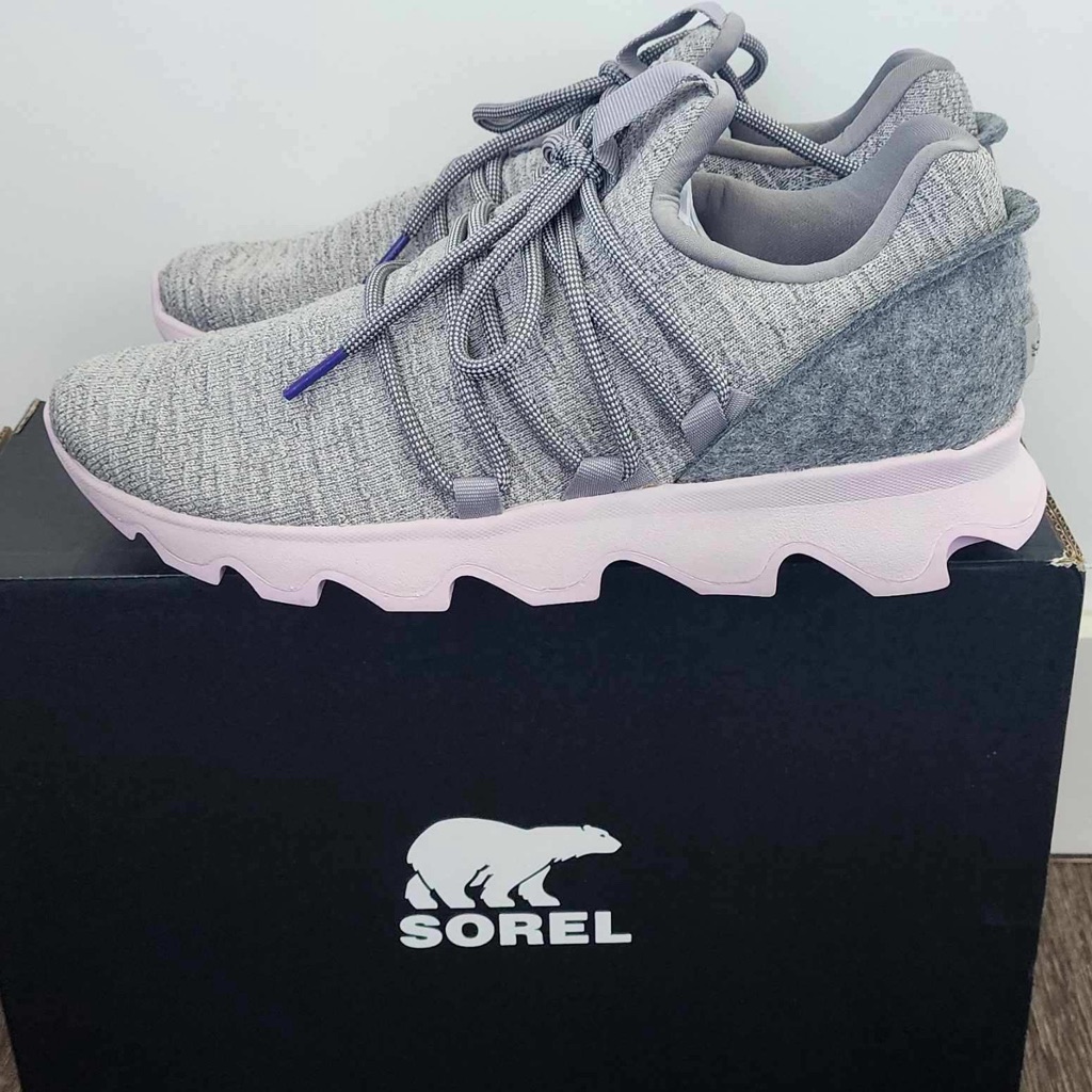 Nib Sorel Women's Knit Gray Sneakers